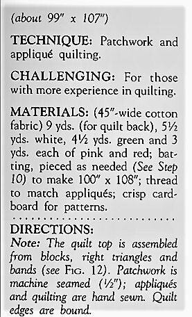 Vintage Sewing Pattern Medallion Tulip Flower Quilt PDF Instant Digital Download Patchwork Applique Quilting Folk Art Flower Bedspread