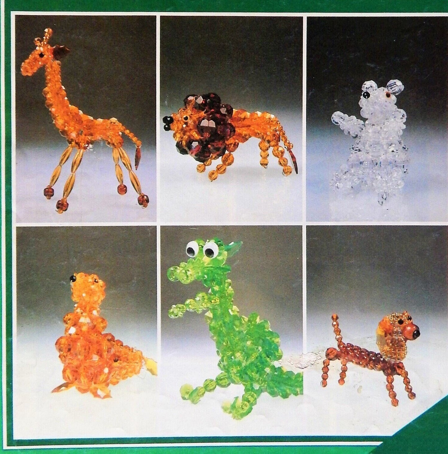 Vintage Beading Pattern Cute Animal Collection 13 Figures PDF Instant Digital Download Zoo Safari Fantasy Pet Bead Craft Figurine Dolls