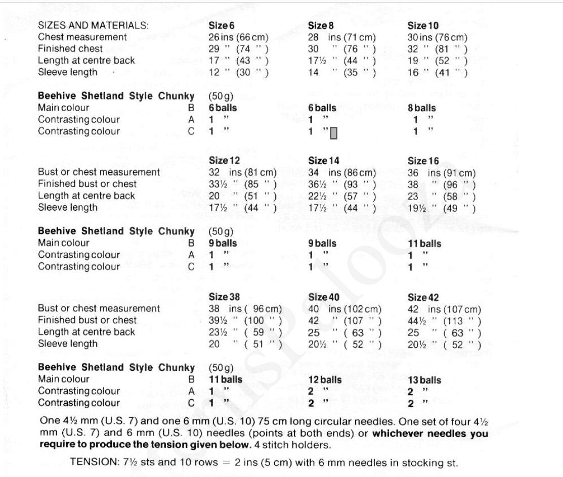 Vintage Knitting Pattern Family Nordic Sweaters Shetland Chunky Knit Pullover Jumpers PDF Instant Digital Download Womens Mens Childs 14 Ply