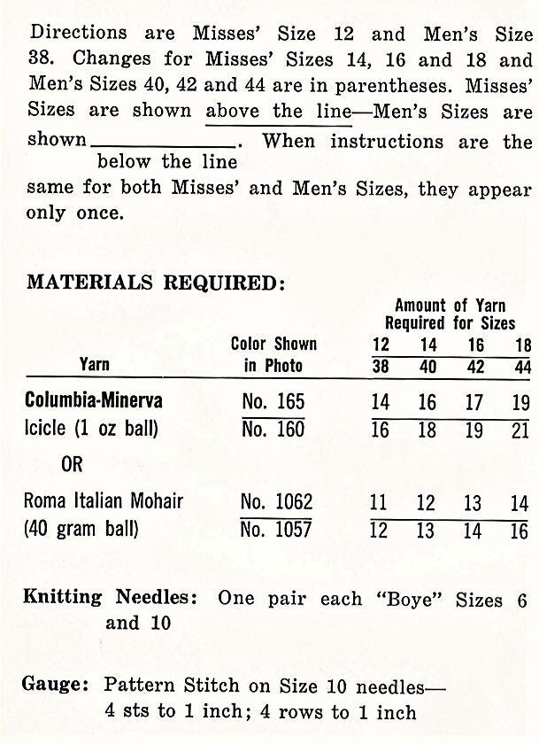 Vintage Knitting Pattern His & Hers Bobble Stitch Pullover Sweaters PDF Instant Digital Download Womens Mens 1960s Knit Jumpers 10 Ply