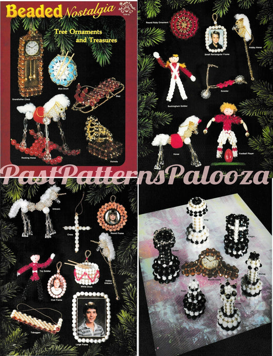 Vintage Beading Patterns Beaded Nostalgia Tree Ornaments and Treasures 23 Designs PDF Instant Digital Download Christmas Ornaments