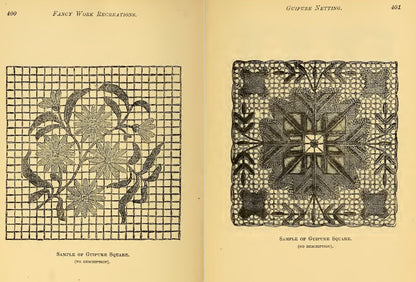 Antique 1885 Fancy Work Recreations Complete Guide To Knitting Crochet and Home Adornment Eva Niles PDF Instant Digital Download Book eBook