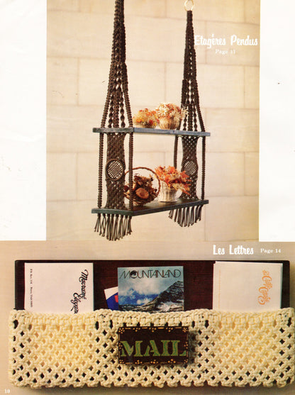 Vintage Macrame Elegance III Patterns Book PDF Instant Digital Download 25 Projects 1970s Wall Art Pot Hangers Curtains Nursery Knotwork