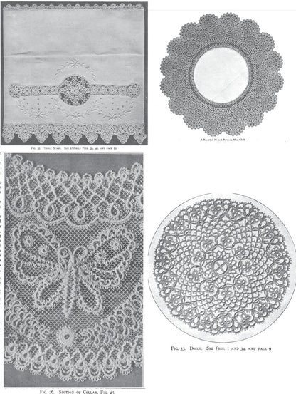 Vintage Priscilla Tatting Patterns Three eBooks No 1. No 2. No 3. Shuttle Lace Tatting Instructions Projects PDF Instant Digital Download