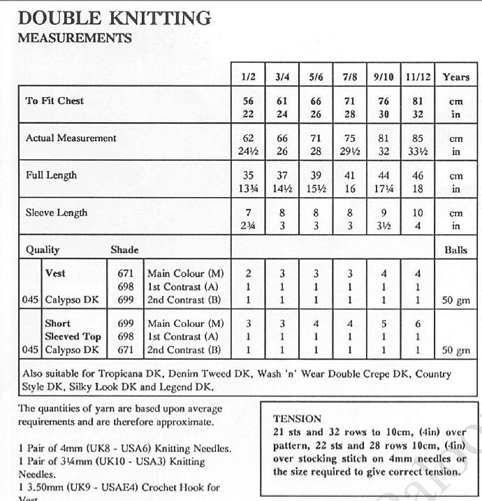 Vintage Knitting Pattern Girls Summer Tops Lazy Daisy Lacy Eyelet Design PDF Instant Digital Download Toddler and Big Girls 1 - 11 Yrs DK