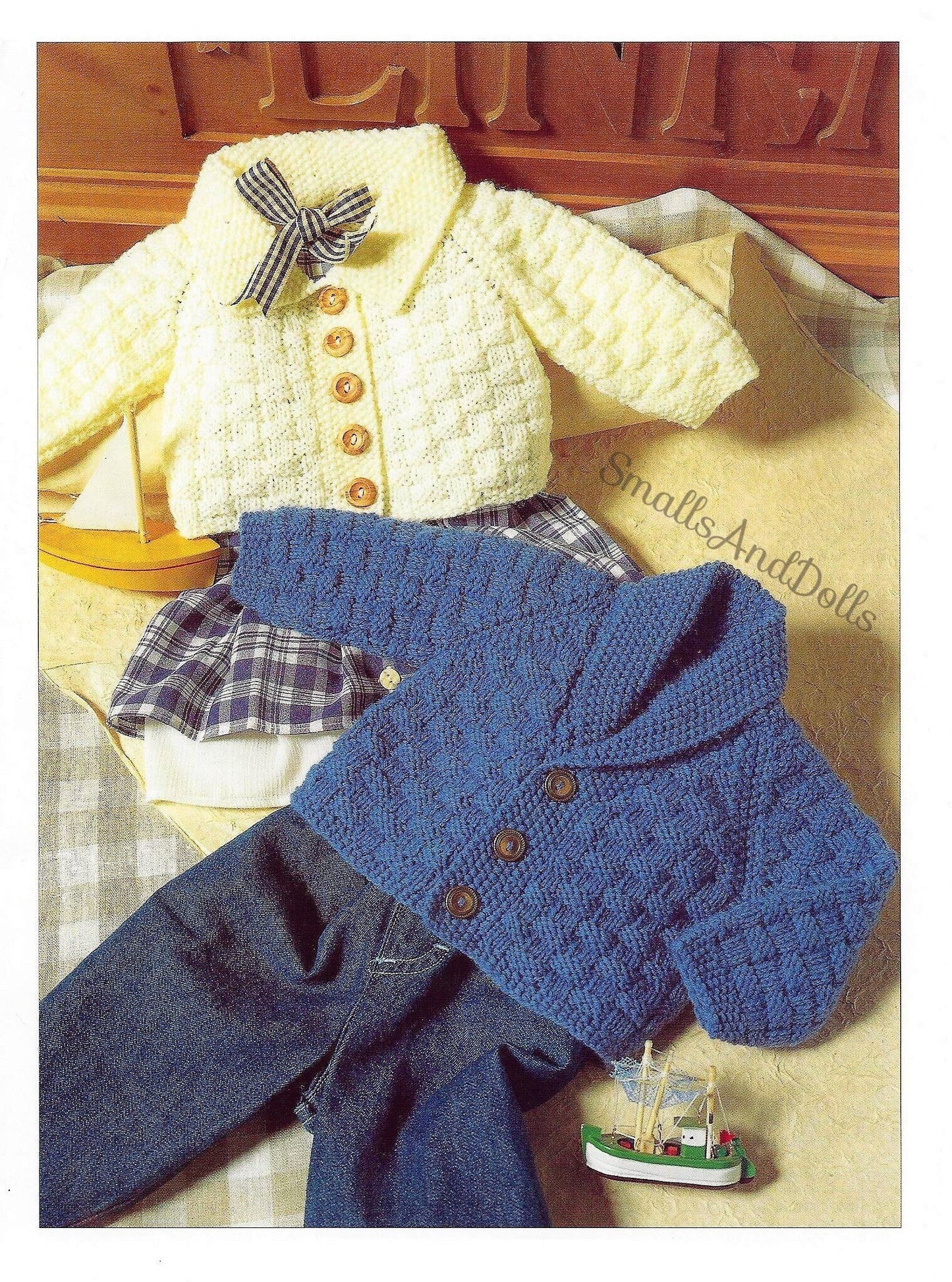 Vintage Knitting Pattern Baby Toddler Childs Basketweave Cardigan Sweaters PDF Instant Digital Download Raglan Jumpers 0-7 yrs DK 8 Ply