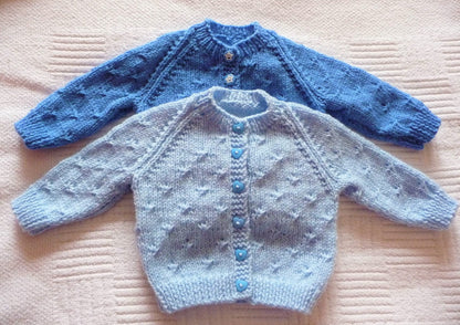 Vintage Knitting Pattern Waterwheel Baby Cardigan Sweaters & Bonnet Set Pretty Texture PDF Instant Digital Download Preemie- 9m DK 8 Ply
