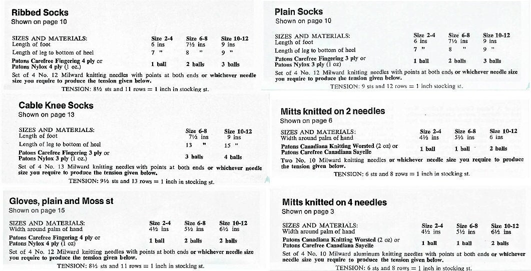 Vintage Knitting Patterns Boys Girls Childrens Socks Mittens Gloves Lot PDF Instant Digital Download Kids Quick Easy Simple Socks 2-12 Years