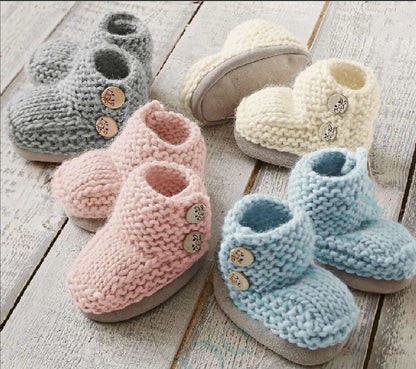 Vintage Knitting Pattern Baby Pixie Hoodie Hooded Jacket & Booties Set Chunky Easy Knit PDF Instant Digital Download 3-24m 12 Ply