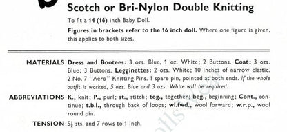 Vintage Knitting Pattern Knit Boy Girl Doll Clothes Outfits For 14 16 Inch Dolls Play Dress Play Suit PDF Instant Digital Download 4 Ply