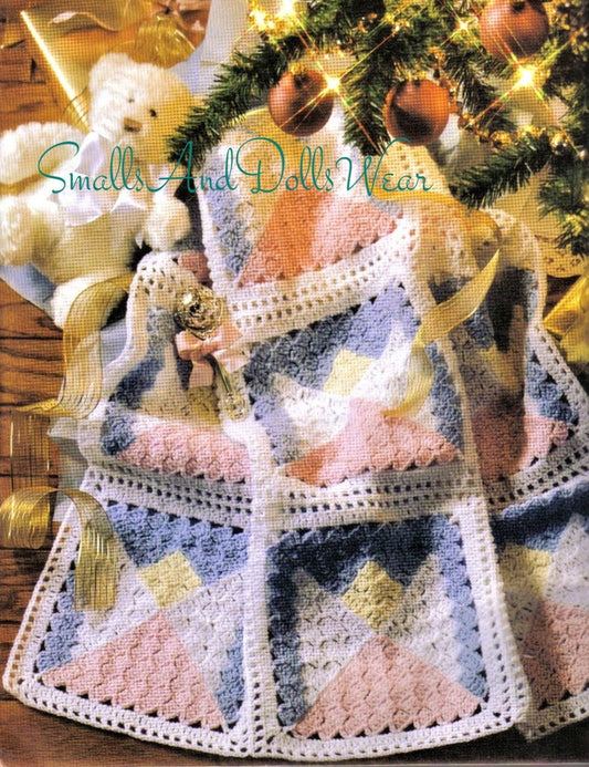 Vintage Crochet Pattern Heavenly Angel Squares Baby Afghan Granny Square Angel Motif Blocks Blanket PDF Instant Digital Download 30x40 5 Ply