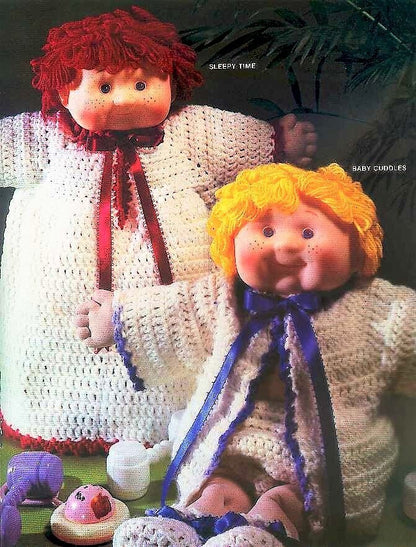 Vintage Crochet Pattern Cute Wardrobes for 16-19 Inch Soft Sculpture Dolls PDF Instant Digital Download Cabbage Patch Kids Baby Toothie