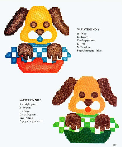 Vintage Crochet Pattern Puppy Dog Baby Afghan Blanket Embroider Paw Prints PDF Instant Digital Download Tunisian Stitch Crib Cot Cover 4 Ply