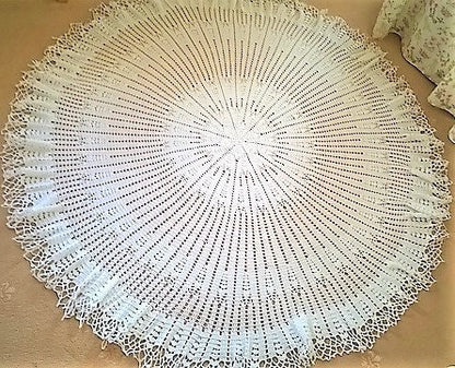 Vintage Crochet Pattern Round Circular Lacy Baby Shawl PDF Instant Digital Download in 2 Ply and 3 Ply