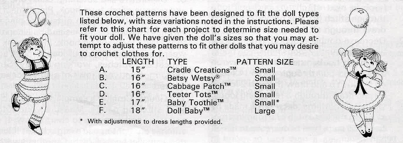 Vintage Crochet Patterns 15 16 18 Inch Soft Sculpture Cabbage Patch kids Doll Clothes Girl Boy 14 Crocheted Outfits PDF Instant Digital Down