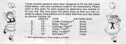 Vintage Crochet Patterns 15 16 18 Inch Soft Sculpture Cabbage Patch kids Doll Clothes Girl Boy 14 Crocheted Outfits PDF Instant Digital Down