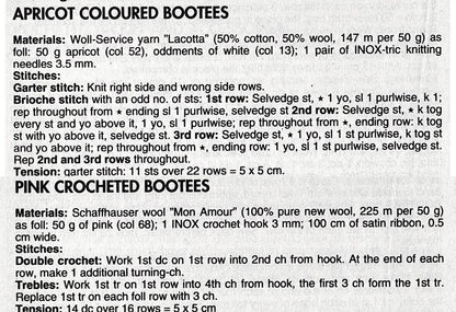 Vintage Knitting Crochet Pattern Pretty Baby Booties to Knit and Crochet 3 Designs PDF Instant Digital Download Blossom Shoe Bootees 4 Ply