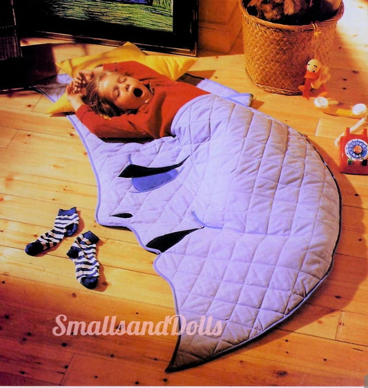Vintage Sewing Pattern Cute Celestial Moon Kids Toddler Sleeping Bag PDF Instant Digital Download Quilted Fabric Child Size Dream Bag
