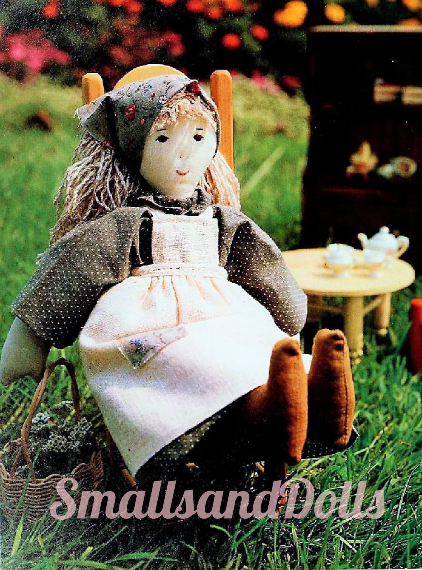 Vintage Sewing Pattern 26" Country Prairie Girl Rag Doll Soft Sculpture Toy PDF Instant Digital Download