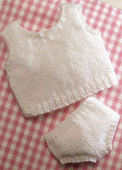 Vintage Knitting Pattern Doll Clothes Cardigan Skirt Beret 7 Piece Outfit 12-14 15-18 19-22 Inch Dolls PDF Instant Digital Download 8 Ply