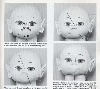 Vintage Sewing Pattern 18" Elf Gnome Pixie Boy Soft Sculpture Dolls & Outfits PDF Instant Digital Download Soft Toys Full Size Patterns