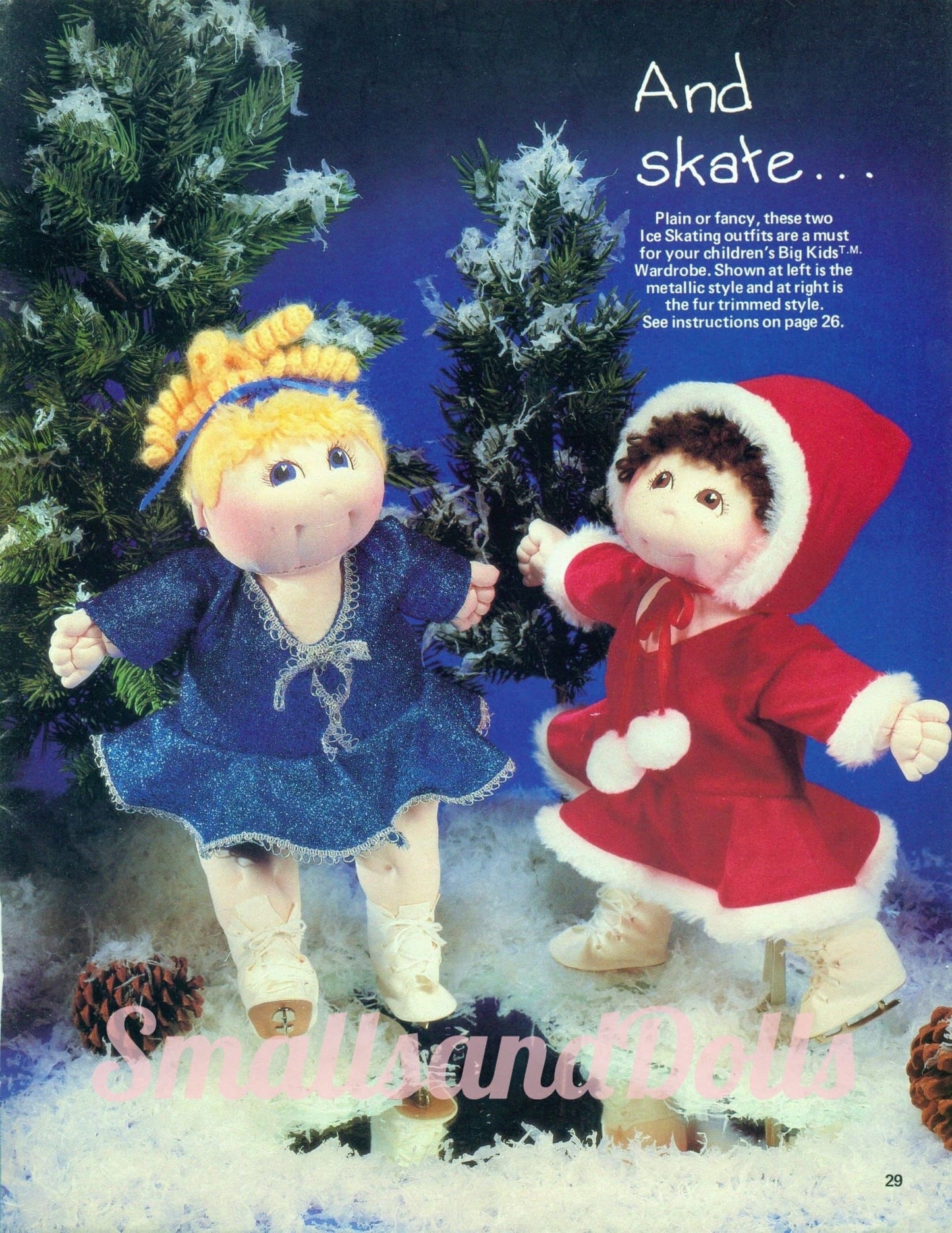 Vintage Sewing Patterns 15" Big Kids & Babies Soft Sculpture Toy Dolls With Outfits PDF Instant Digital Download Retro Cute Fabric Dollys