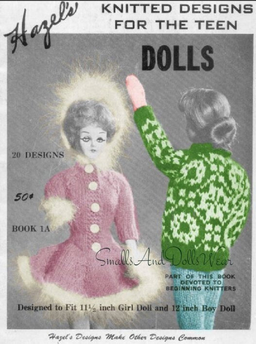 PDF Vintage Knitting Patterns 1963 Fashion Doll Clothes 20 Knitted Winter Designs For The 11" Teen Doll Instant Digtial Download Book 1