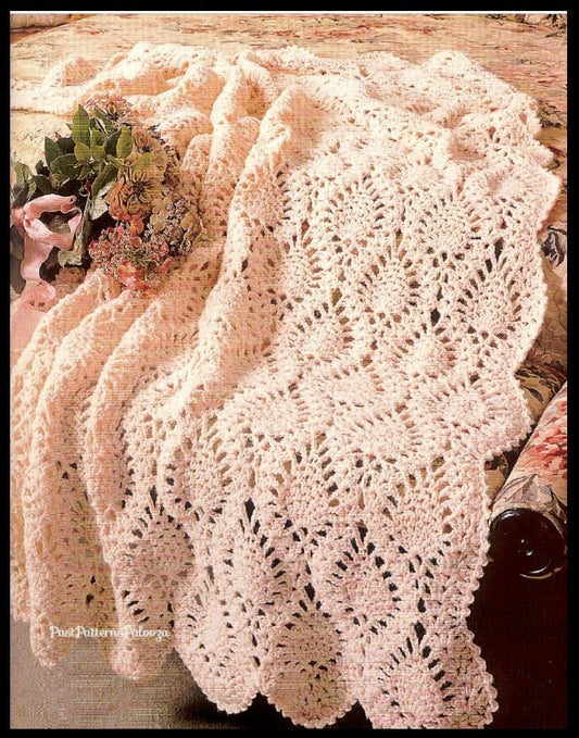 Vintage Crochet Afghan Pattern Snuggly Pineapple Throw PDF Instant Digital Download Pineapples Motif Blanket Design 50x67 10 Ply