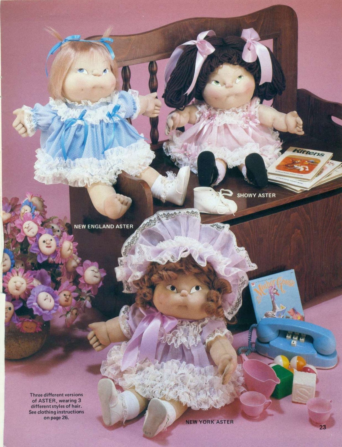 Vintage Sewing Patterns 18" 24" Soft Sculpture Toy Dolls Old Fashioned Outfits PDF Instant Digital Download Girl Boy and Pillow Face Dollys