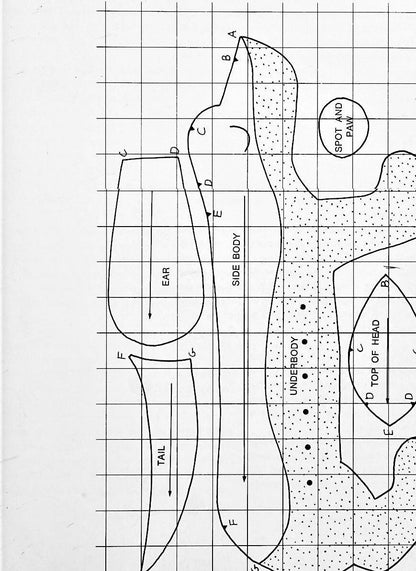 Vintage Sewing Pattern Sleepy Beagle Puppy Dog Family Litter Soft Toy Dolls PDF Instant Digital Download 33" Mama 12" Snap on Puppies