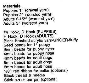 Vintage Crochet Pattern 1" 3" Mini Scottie Dogs Tiny Amigurumi Soft Toy Dolls PDF Instant Digital Download Small Puppy Dogs