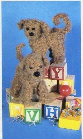 Vintage Crochet Pattern Mini Scottie Dog Puppies Amigurumi in 5 Sizes PDF Instant Digital Download Miniature Soft Toy Dolls