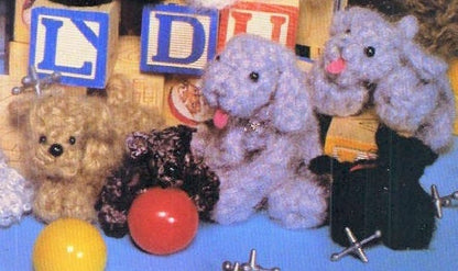 Vintage Crochet Pattern Mini Scottie Dog Puppies Amigurumi in 5 Sizes PDF Instant Digital Download Miniature Soft Toy Dolls