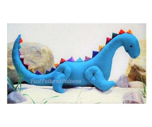 Vintage Sewing Pattern 17" Fabric Stegosaurus Dinosaur Soft Sculpture Toy Doll PDF Instant Digital Download