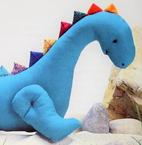 Vintage Sewing Pattern 17" Fabric Stegosaurus Dinosaur Soft Sculpture Toy Doll PDF Instant Digital Download
