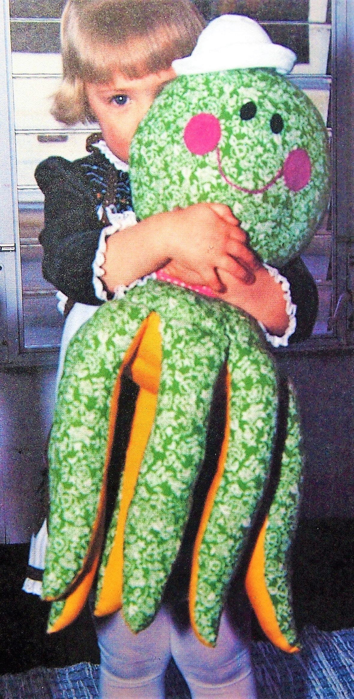 Vintage Sewing Pattern 27" Giant Calico Octopus Soft Toy Doll PDF Instant Digital Download Happy Octopus Stuffed Soft Sculpture Doll