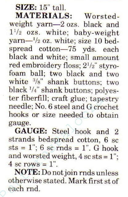 Vintage Crochet Pattern 15" French Mime Pierrot Clown Doll PDF Instant Digital Download Black White Clown Amigurumi Plush Stuffed Toy 10 Ply