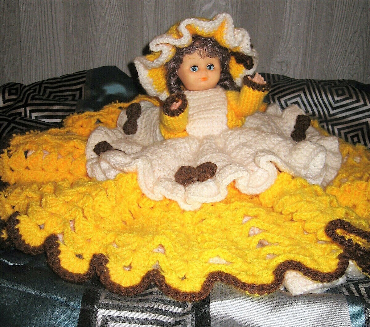 Vintage Crochet Pattern 13" Emma Bed Doll Dress Outfit for 13 and 14 Inch Dolls PDF Instant Digital Download Sweet Dreams Dumplin Designs