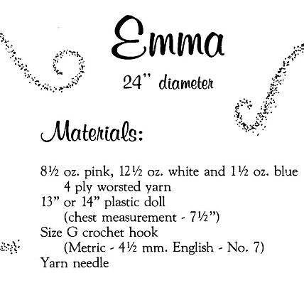 Vintage Crochet Pattern 13" Emma Bed Doll Dress Outfit for 13 and 14 Inch Dolls PDF Instant Digital Download Sweet Dreams Dumplin Designs
