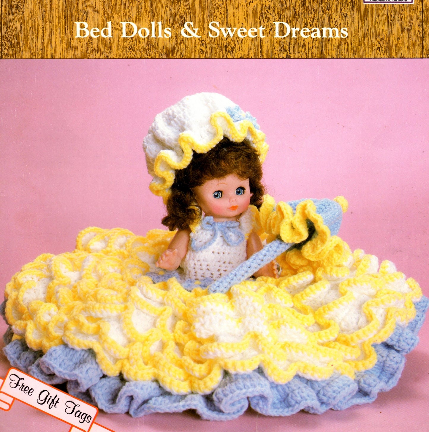 Vintage Claire Bed Doll Ruffle Dress Outfit Pattern To Crochet for 13" Dolls PDF Instant Digital Download Sweet Dreams Dumplin Designs 4 Ply