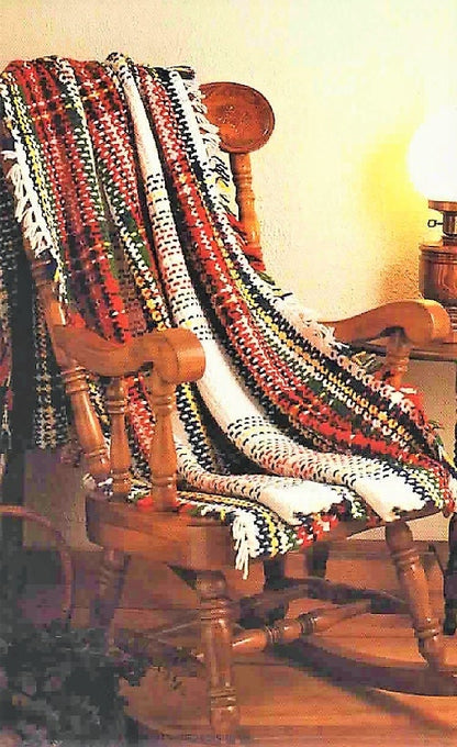 Vintage Crochet Pattern Tartan Plaid Blanket Afghan PDF Instant Digital Download Fringe Throw Lapghan 48x78 10 Ply