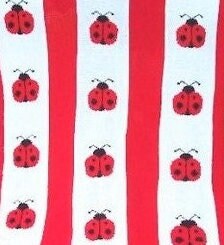 Vintage Knitting Pattern Ladybug  Stripes Afghan PDF Instant Digital Download Lady Bug Ladybird  Motif Throw Blanket 54x73 4 Ply