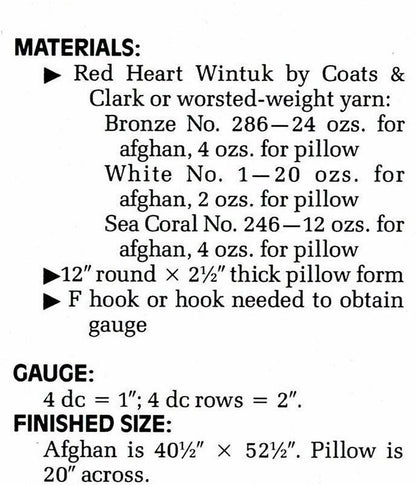 Vintage Crochet Pattern Retro Starburst Flower Block Afghan & Pillow Set PDF Instant Digital Download Floral Granny Squares Blanket 10 Ply