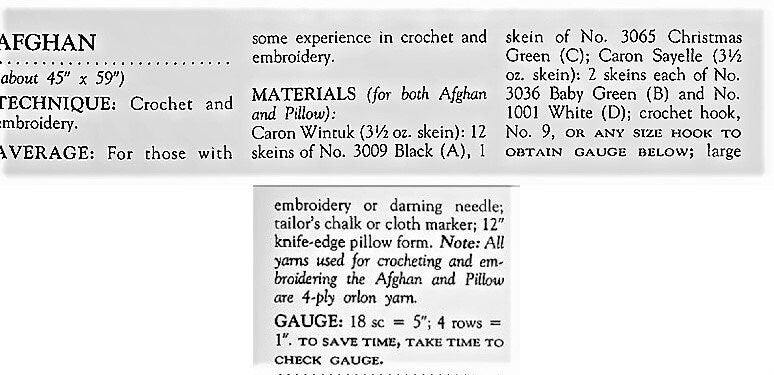 Vintage Crochet Pattern Queen Annes Lace Flower Afghan Pillow Set PDF Instant Digital Download French Knots Wildflower Squares 10 Ply