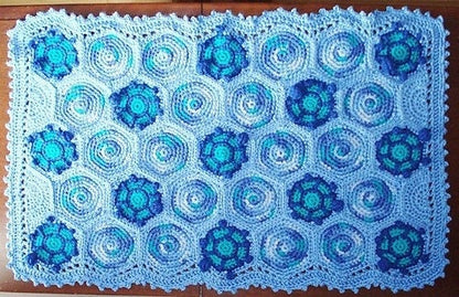 Vintage Crochet Turtle Afghan Pattern PDF Instant Digital Download Tortoise Flower Floral Motifs Animal Afghan Lapghan Blanket 10 Ply