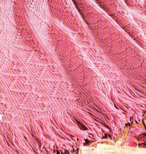 Vintage Crochet Pattern Linked Heart Chains Afghan PDF Instant Digital Download Romantic Hearts Love Blanket Throw 47x60 10 Ply