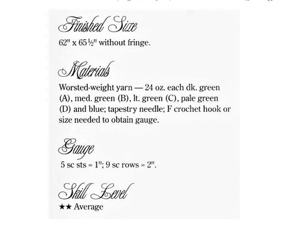 Vintage Crochet Pattern Polka Dot Clusters & Stripes Afghan PDF Instant Digital Download Loop Fringe Throw Blanket 62x65 10 Ply