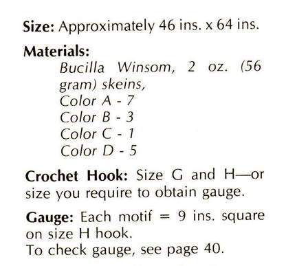 Vintage Crochet Pattern Strawberries Rosette Blossoms Afghan Granny Squares PDF Instant Digital Download Berries Flowers Blanket 10 Ply