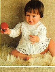 Vintage Crochet Pattern Baby Girl Lacy Angel Tops Dresses PDF Instant Digital Download 6-9m 3 Ply