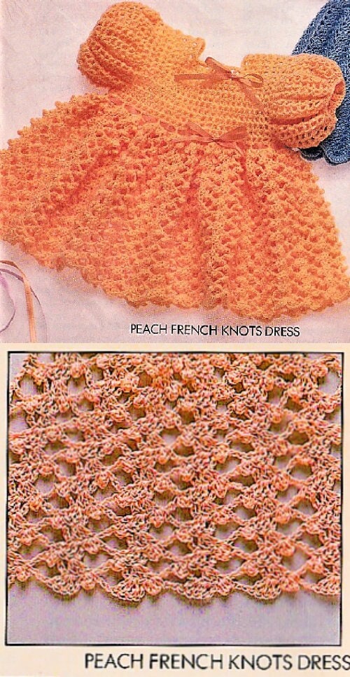 Vintage Crochet Patterns Baby Girl Pretty Lacy Frilly Party Dress 5 Designs Ripple Scallops Pineapple PDF Instant Digital Download 3m- 3yrs